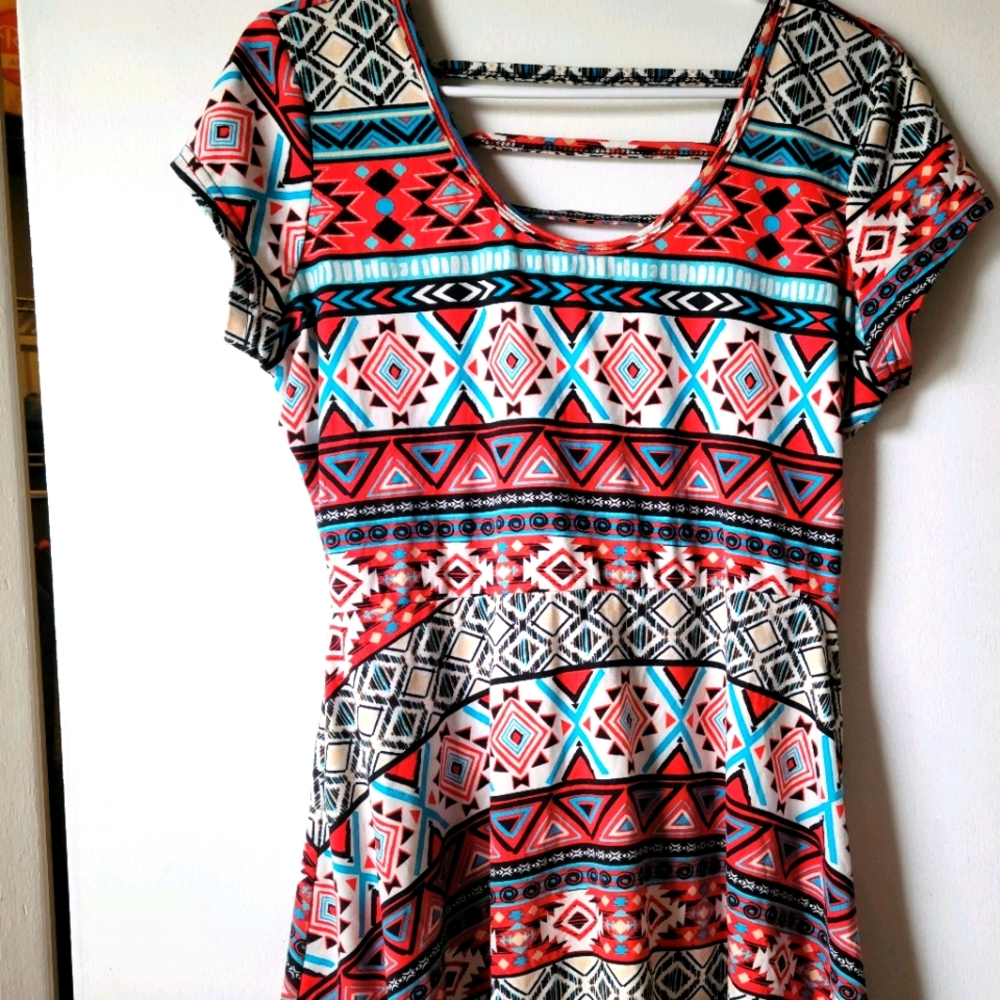 Aztec Print Summer Dress